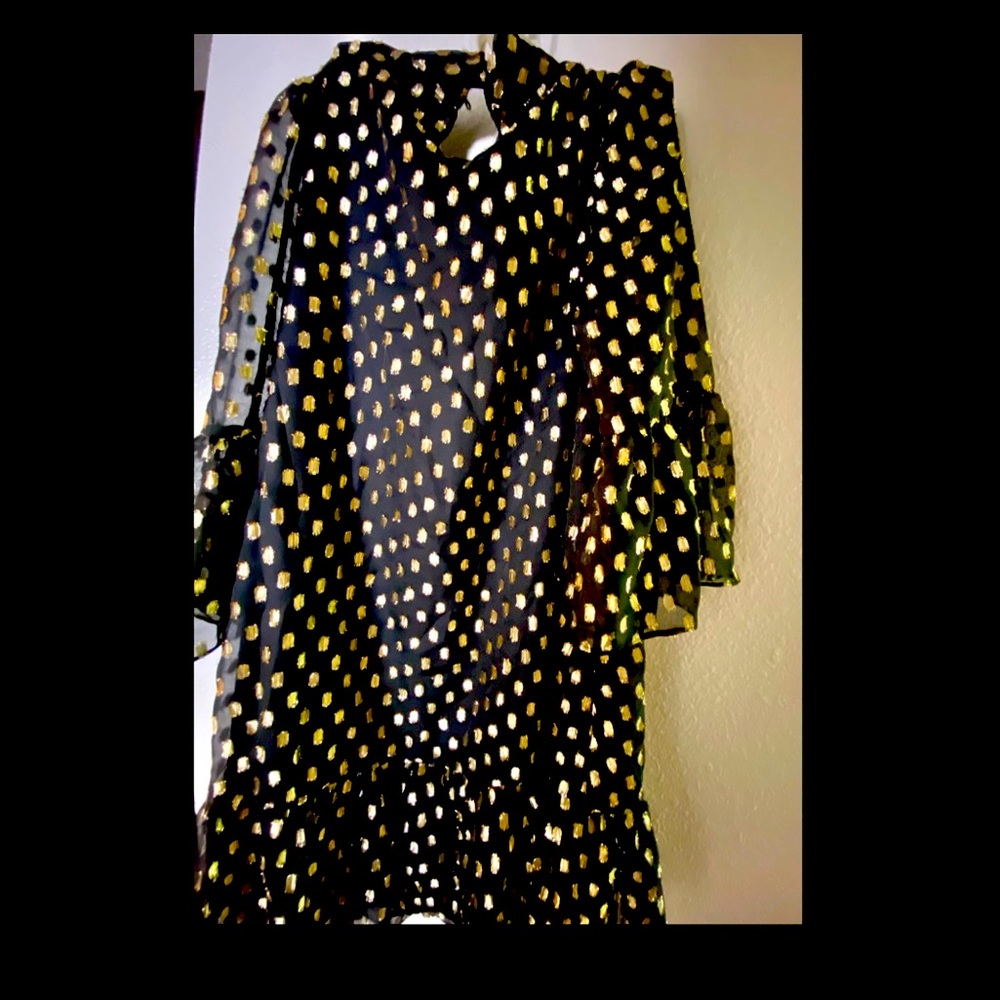 Black poker dot dress